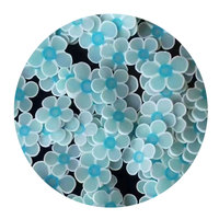 Tranches de fleurs mignonnes qui brillent dans le noir, en argile polymère, pour boules à neige et tasses