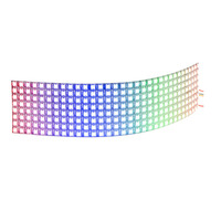 Matrice de points lumineux LED RVB programmable flexible 8x32 16x16 256 pièces 5v Sk6812 WS2812B sur circuit imprimé noir
