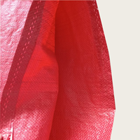Sac tissé en polypropylène (PP) de couleur rouge pour sucre, maïs, farine, engrais et semences
