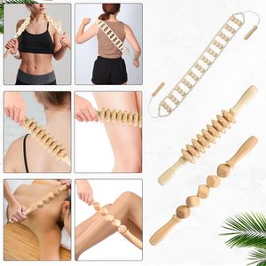 Outils de massage en bois de couleur naturelle pour sculpter le corps, soulager les douleurs musculaires, anti-cellulite, améliorer la circulation sanguine - Product Image 4