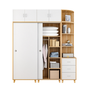 Lemari Pakaian Kamar Tidur Modern Lipat Multi Lapis Geser Lebar 1.0m - Product Image 6