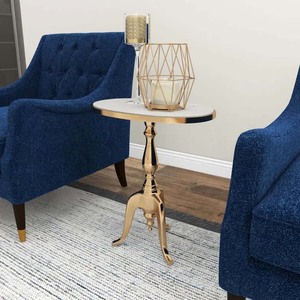 Muebles modernos para el hogar, mesa auxiliar de aluminio para decoración de sala de estar, mesa auxiliar dorada elegante, decoración de oficina, superventas - Product Image 6