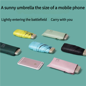Parapluie de poche en gros, ultraléger, protection UV, pliable, compact, haute densité, pour soleil et pluie, exportation en gros, depots - Product Image 5