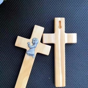 Croce della <span class=keywords><strong>parete</strong></span> di legno di gesus per il regalo di natale ortodosso cattolico figurine; Decorazione domestica religiosa ha dipinto gli utensili della chiesa per il ragazzo - Product Image 3