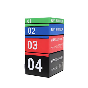 Có thể điều chỉnh chiều cao Stackable & xách tay PVC plyometric hộp (20/24/30 inch) cho <span class=keywords><strong>hiit</strong></span> Cardio Đào Tạo - Product Image 1