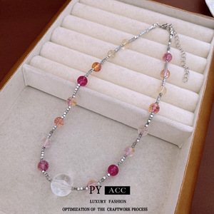 Collier en perles d'hématite argentée, simple, haute couture, court, polyvalent, personnalité élégante, bijoux en gros pour femmes - Product Image 2
