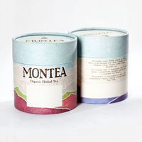 Emballage en tube de papier personnalisé écologique pour aliments, thé, café, boîte cylindrique biodégradable avec papier kraft