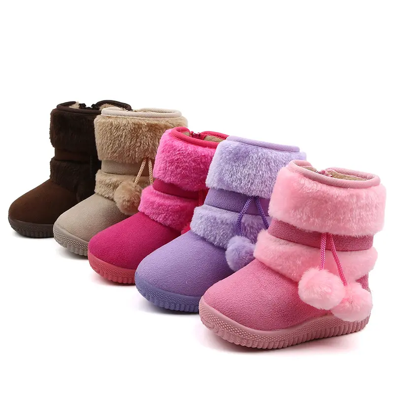 Childrens' Winter boots female male baby children's shoes toddler cotton shoes soft bottom anti-slip warm boots kids snow boots