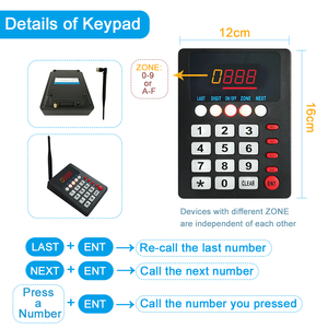 Eenvoudig Draadloos Wachtrijbeheersysteem Klantenwachtsysteem Voor Restaurants Ziekenhuisbanken 1 Toetsenbord 1 Scherm - Product Image 5