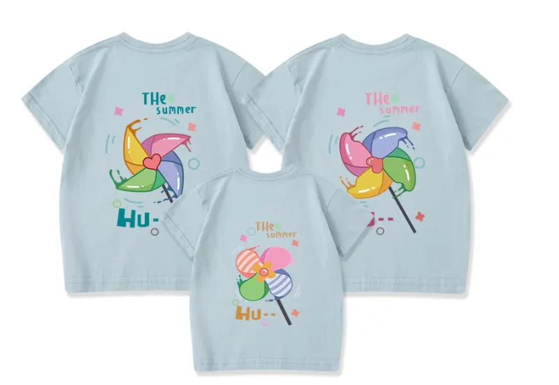 T-shirt personnalisé en coton pour la famille, tenues assorties, imprimé caoutchouc, Patchwork, vêtements pour adultes et enfants