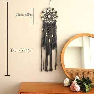 Offre Spéciale Attrape-rêves en macramé fait main, Décoration murale bohème, Ornements suspendus personnalisés pour cadeau de mariage, souvenir de fête, vente en gros - Product Image 3