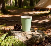 Gobelets en papier jetables biodégradables écologiques à usage unique, couleur unie, adaptés aux pique-niques et au camping