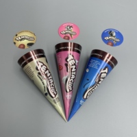 Conos de Papel Recubiertos con Logotipo Personalizado, Desechables, Ecológicos, Biodegradables, para Postres, Bocadillos, Helados, Fideos, Galletas, Azúcar, Pizza