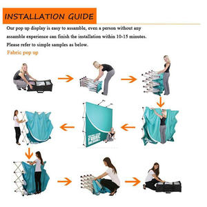 Triển lãm vải Backdrop Pop Up Booth biểu ngữ đứng hiển thị với biểu tượng tùy chỉnh - Product Image 6