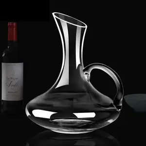 9.4 inç şarap dekantörü cam konik jant kristal cam kırmızı şarap Carafe sapı 1600ml