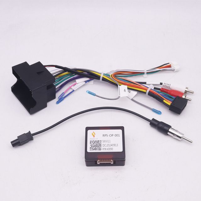 Black Radio Power Cable With Canbus Box for Opel Astra H Zafira B Power Wiring Harness for Android Headunit Installation Adapter