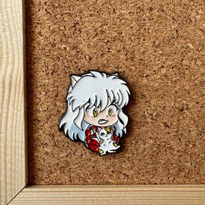 Pins Metálicos de Alta Calidad de 4 Colores con Personajes del Anime <span class=keywords><strong>Inuyasha</strong></span>: <span class=keywords><strong>Inuyasha</strong></span>, <span class=keywords><strong>Kagome</strong></span> Higurashi, Shippo, Miroku, Sango - Product Image 4