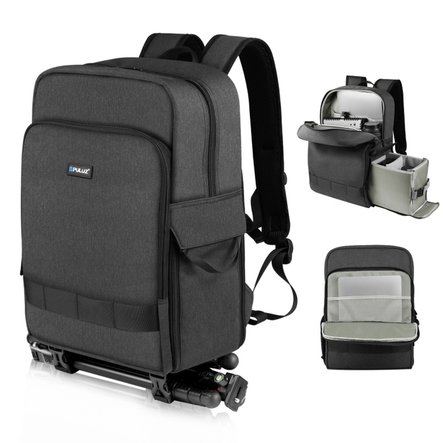 PULUZ Outdoor Portable Camera Dual Shoulders Backpack Laptop Bag Camera Backpack