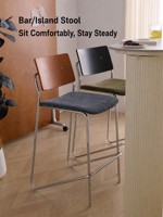 Chaise de bar moderne de style Bauhaus du milieu du siècle, tabouret de salle à manger minimaliste, chaise haute design rembourrée pour la maison et le café