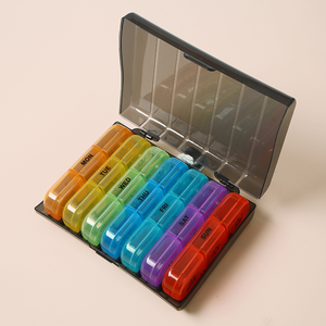 Estuche Semanal para Pastillas, Mini Pastillero de Plástico <span class=keywords><strong>AM</strong></span>/PM, Estuche de Medicamentos de Bolsillo, Estuche para Pastillas en Promoción - Product Image 3