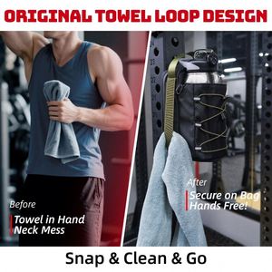 Bolsa de Gimnasio Magnética Tomic Personalizada, Bolsa de Gimnasio Magnética Unisex para Entrenamiento, Viajes y Deportes, Bolsa Bandolera Magnética Pequeña con Porta Botella de Agua - Product Image 3