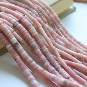 ลูกปัดบีสโตนธรรมชาติสำหรับทำเครื่องประดับงานฝีมือทำมือ DIY สีชมพูอ่อนโอปอลรักษาลูกปัดหลวม - Product Image 1