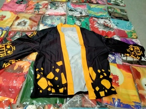 เสื้อคลุมคอสเพลย์สไตล์ญี่ปุ่นโอเวอร์ไซส์ 5 แบบ ลายลูฟี่ โรโรโนอา โซโล ฮาโอริ คิโมโน สำหรับคอสเพลย์อนิเมะ เสื้อยืดฤดูร้อน - Product Image 6