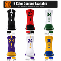 Chaussettes de basketball personnalisables en tricot compressif pour enfants et jeunes, respirantes, rembourrées, antidérapantes, à séchage rapide