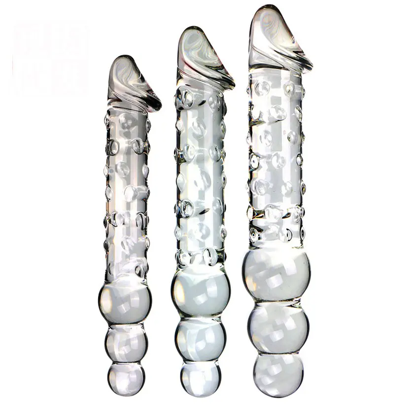 Hochwertiges Sexspielzeug für Erwachsene Großer Penis Transparenter Glas dildo Boro silikat glas Anal Plug Erotischer Masturbation sstab