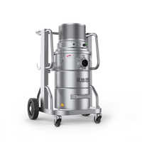 Aspirateur industriel silencieux en acier inoxydable à tambour unique pour salle blanche, grande capacité 55L, équipement de dépoussiérage