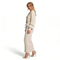 Conjunto de 2 Piezas de Punto Elegante y Exquisito, en Oferta, para Uso Diario y Citas