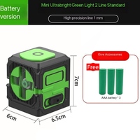 Niveleur laser vert durable à 2 lignes IP54 évalué à 1.5mm/7m de précision garantie de 3 ans de qualité industrielle pour la maçonnerie de menuiserie