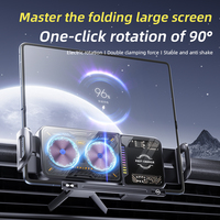Cargador de Coche, Novedades, Pantalla Plegable Personalizable, Cargador Inalámbrico Rápido de 15 W para Móvil, Soporte de Ventilación de Aire, Portátil y Ajustable