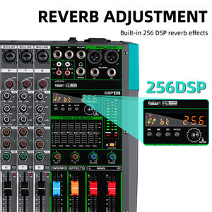 Mixer Audio Professionale Biner PA12, Scheda Sonora con Console di Mixaggio USB, Effetto Riverbero Integrato <span class=keywords><strong>da</strong></span> 256, Mixer Audio a 12 Canali - Product Image 5