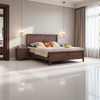 Ensemble de chambre à coucher sur mesure de style américain complet Lit, table de chevet, armoire, commode et coiffeuse pour appartements