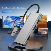 Hub USB Type C 4-en-2 de haute qualité avec station d'accueil 4 ports 1080p HDTV en alliage d'aluminium en stock