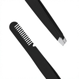 Pince à épiler pour sourcils DANTRIC IMPLANTS, pointe noire, acier inoxydable, durable, style moderne - Product Image 4