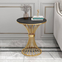 Table d'appoint en pierre frittée Table d'appoint ronde de luxe Table d'appoint moderne pour le salon Chambre à coucher Décoration de la maison Meubles