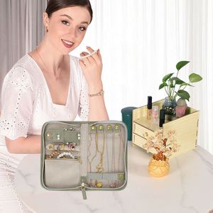 Bolsa de Almacenamiento de Joyas de Viaje Personalizada de Fábrica BSCI para Collares, Pendientes, Anillos, Pulseras, Estuche Organizador de Joyas - Product Image 6