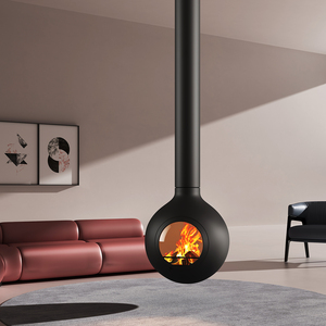 Chimenea Suspendida Orb de Inspiración Escandinava con Tecnología de Llama Real, Carcasa de Metal y Vidrio Templado - Product Image 5