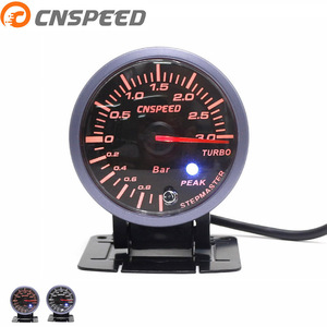 CNSPEED Medidor de presión turbo de 2.5 pulgadas, 0-3 bar, para mejora de automóviles, con indicador de pico y luz LED - Product Image 1