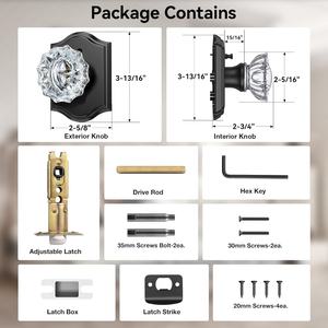 Bộ tay nắm cửa kính hợp kim kẽm cao cấp Maxal <span class=keywords><strong>2026</strong></span>, khóa cửa thép, có chức năng mở nhanh và khóa riêng tư cho phòng ngủ - Product Image 6