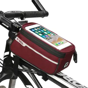 6.5インチ未満の自転車電話自転車電話フロントフレームバッグ防水自転車バッグ