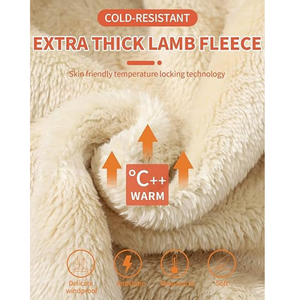 Sweat à capuche en sherpa chaud |   Pull en polaire épais avec doublure en peluche, poche kangourou et capuche réglable |   Fournisseur OEM/ODM de logos personnalisés - Product Image 4