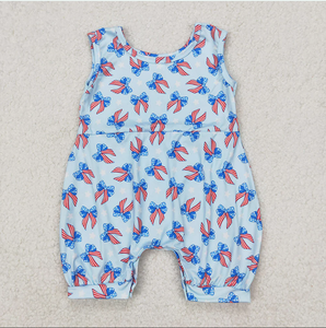 ชุดรอมเปอร์เด็กผู้หญิงลายโบว์สำหรับวันที่ 4 กรกฎาคม - Product Image 6