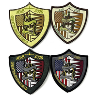 Patch brodé thermocollant personnalisé avec bordure texturée 3D pour vêtements d'extérieur