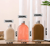 Bouteilles en verre carrées personnalisées pour boissons, jus de fruits, café, haut de gamme, 335 ml, 500 ml, 6 oz, avec bouchon à anneau et marquage à chaud