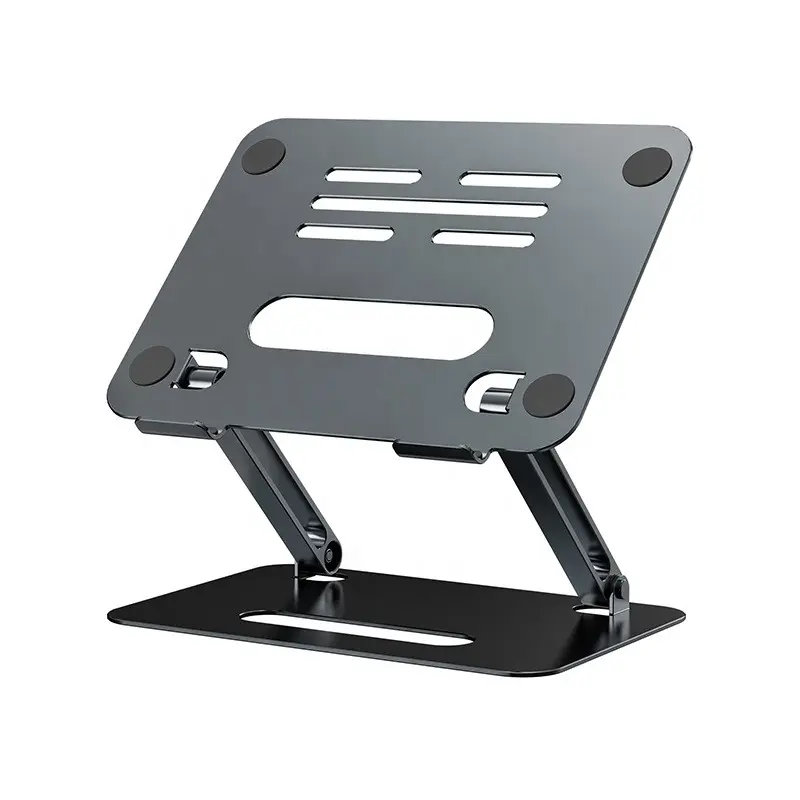 Soporte plegable de aleación de aluminio para portátil/tableta, doble capa