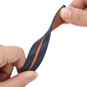 Bracelet de montre en cuir de luxe avec boucle pliante pour Samsung Galaxy Watch 4 5 <span class=keywords><strong>Pro</strong></span> <span class=keywords><strong>Classic</strong></span> 20 mm, bracelet en tissu pour Huawei <span class=keywords><strong>GT2</strong></span> 3 - Product Image 2