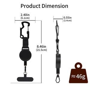 Vente en gros de porte-clés rétractables anti-perte avec boucle facile à tirer, personnalisable avec logo, pour l'escalade en plein air - Product Image 4